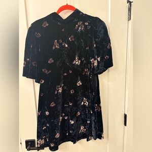 Free people Velvet Floral dress